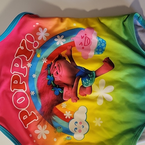 DreamWorks Trolls Poppy One Piece Girls Bathing Suit Size 4/5 - Picture 3 of 10